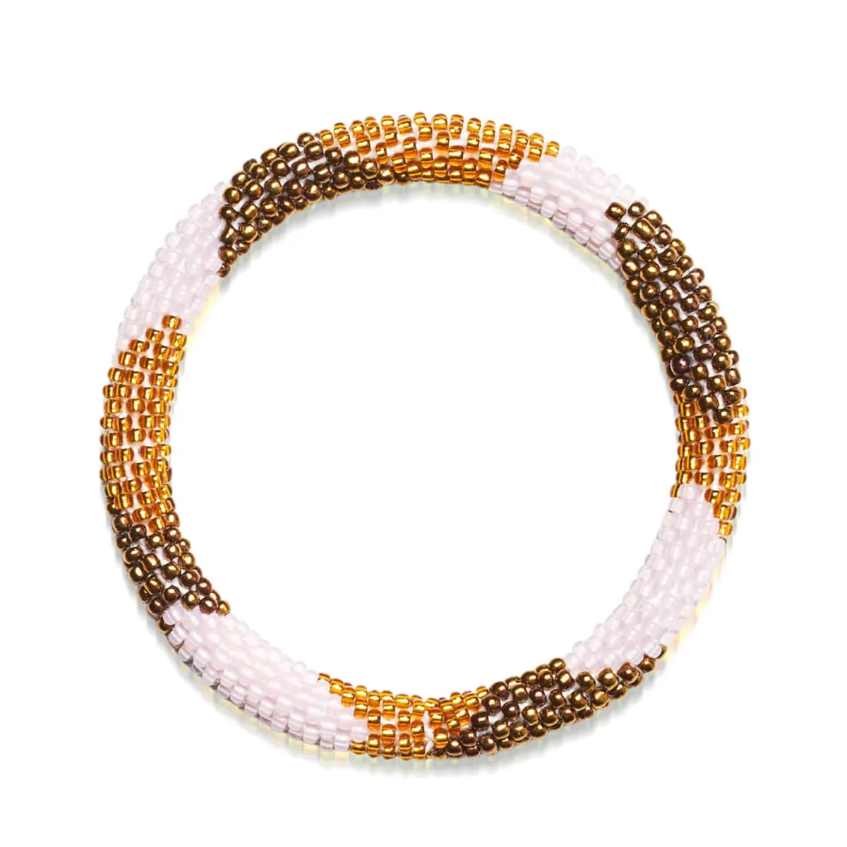 Caramel Cream | Himalayan Glass Bead Bracelet