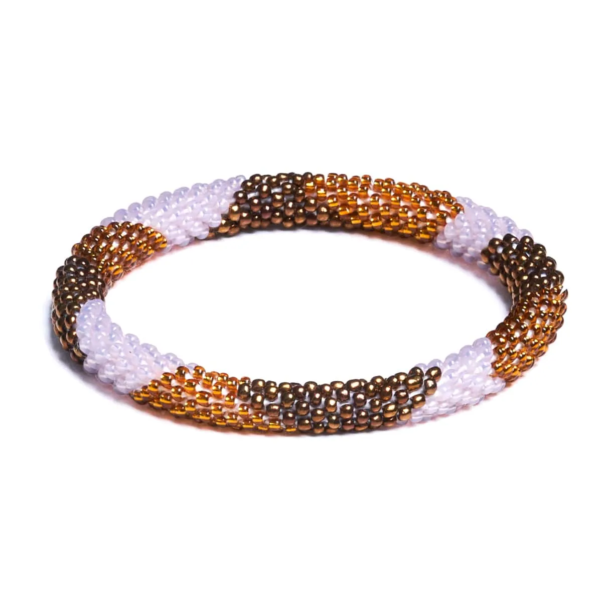 Caramel Cream | Himalayan Glass Bead Bracelet