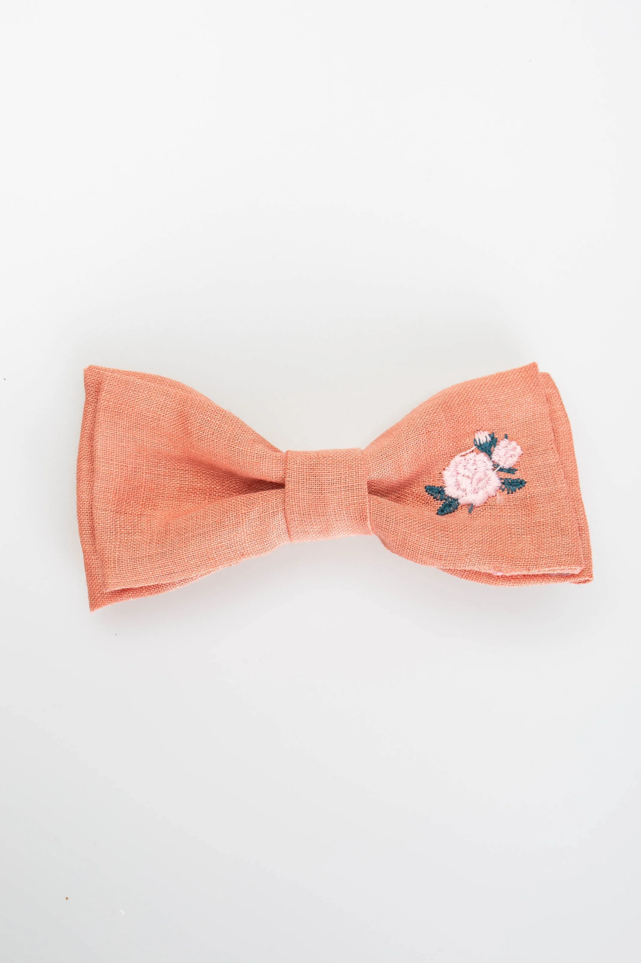 Celeste Embroidered Bow Barrette