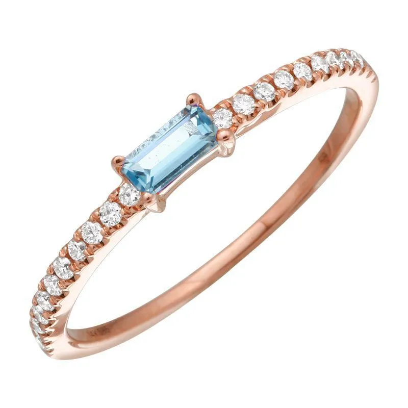 Center Gemstone Stackable Ring