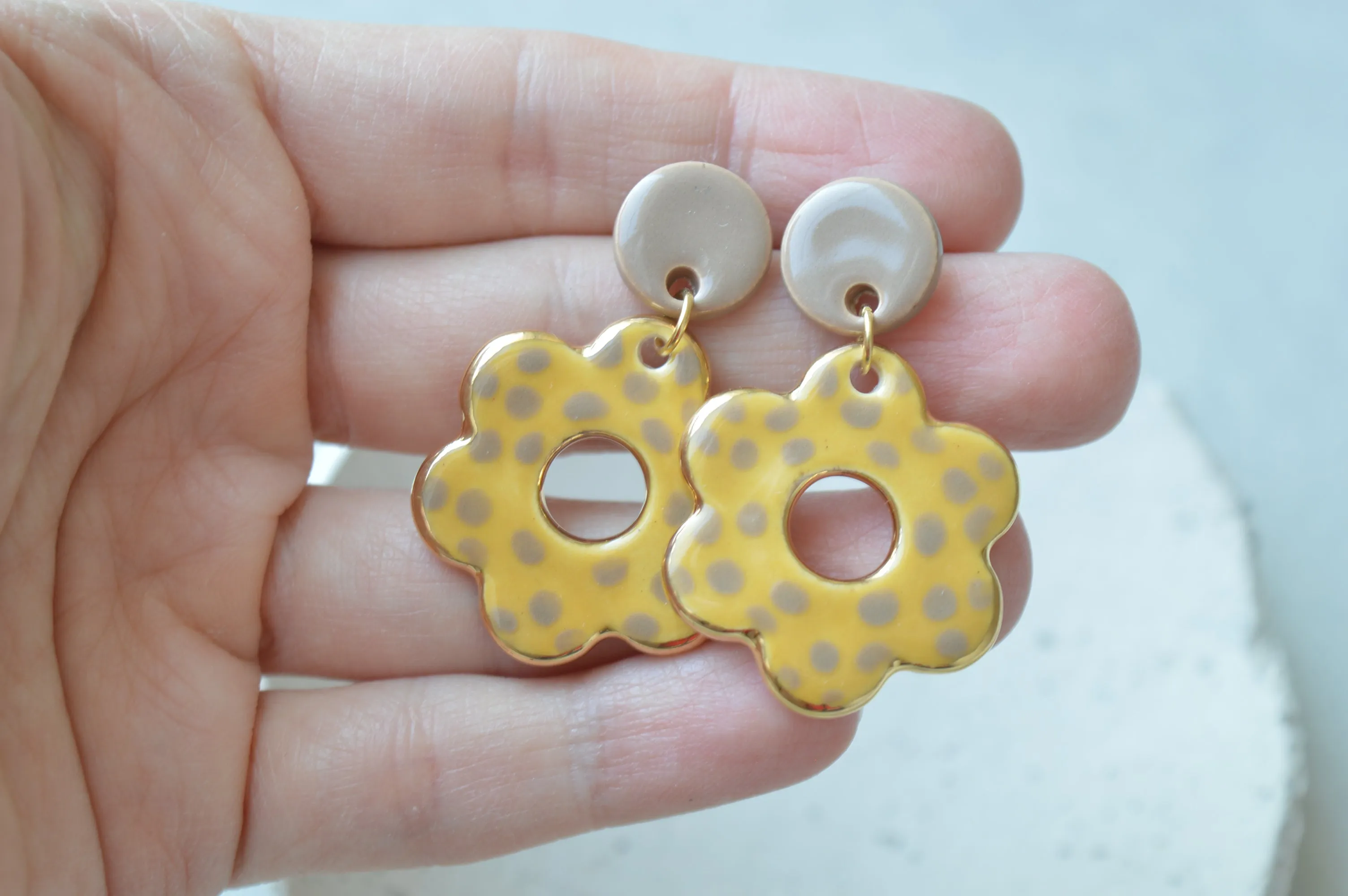 Ceramic earrings No. 56