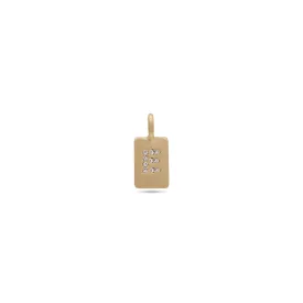 CHARM crystal E pendant, gold-plated