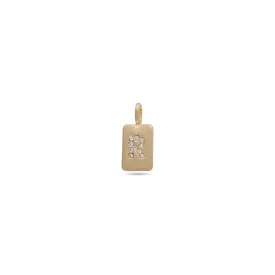 CHARM crystal R pendant, gold-plated