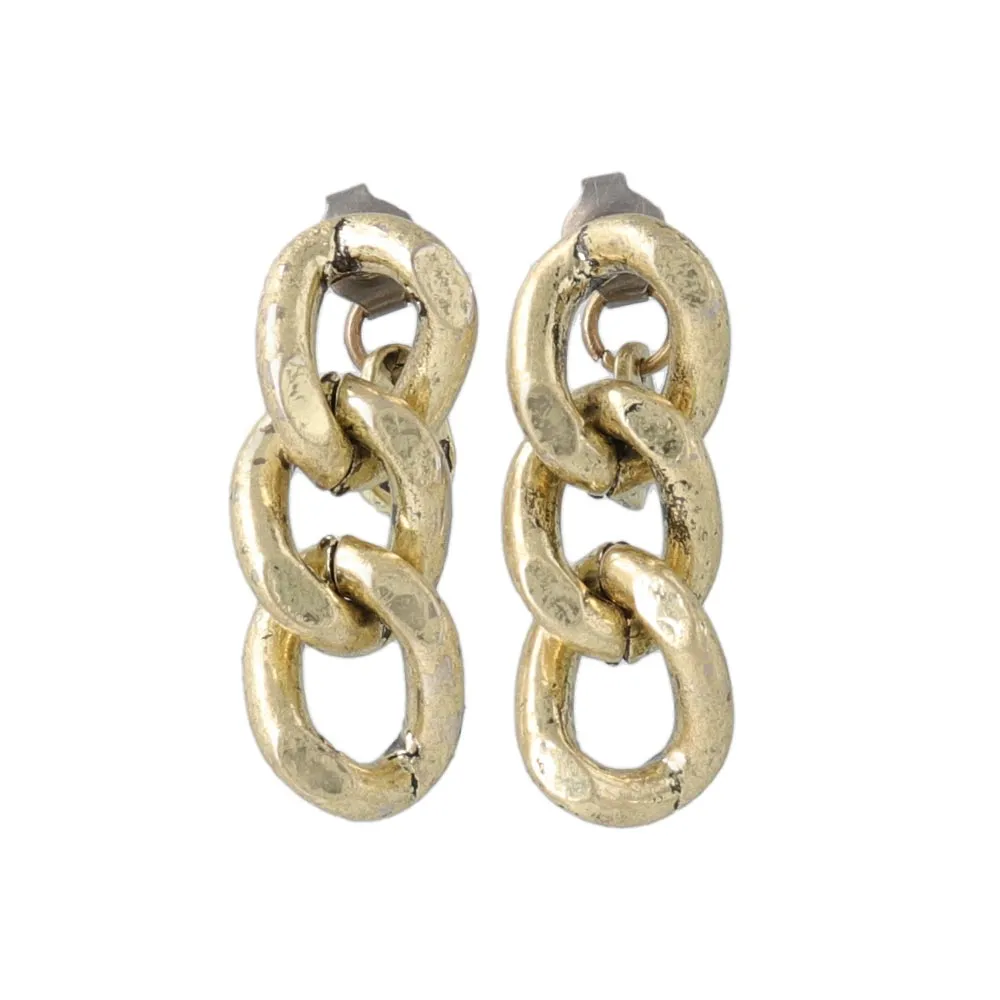 Chunky Link Titanium Earrings