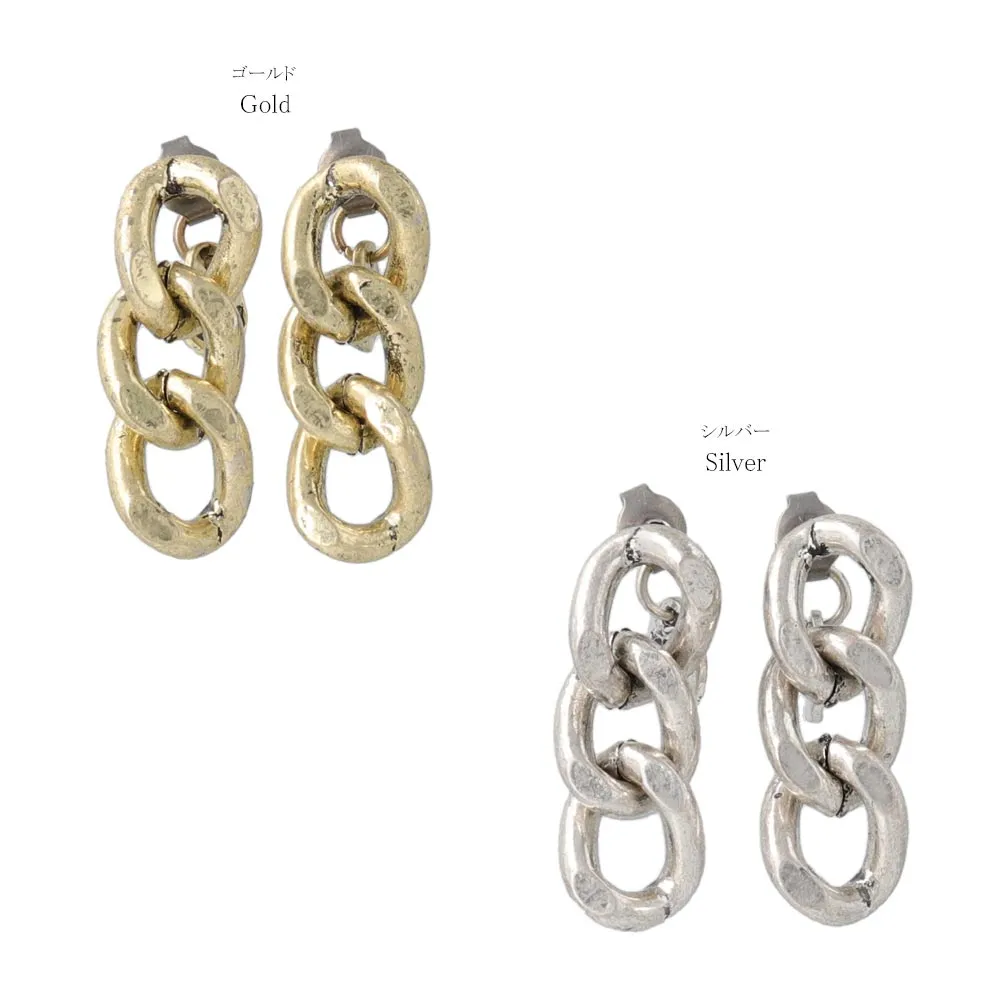 Chunky Link Titanium Earrings