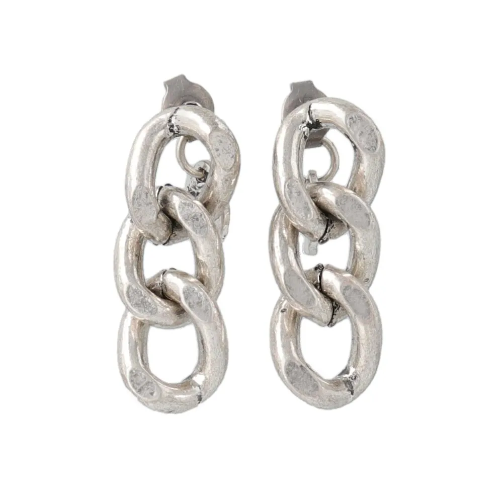 Chunky Link Titanium Earrings