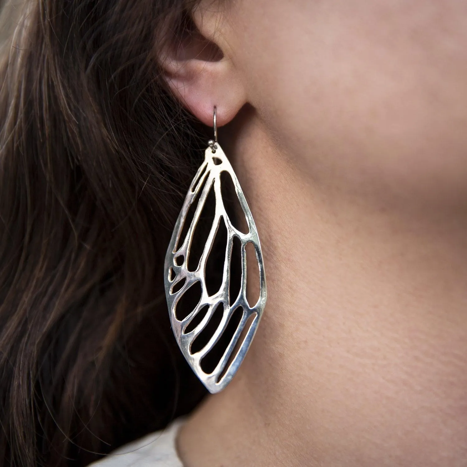 Cicada Wing Earrings | Handcut