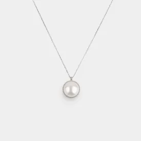 CLARA PEARL SILVER NECKLACE