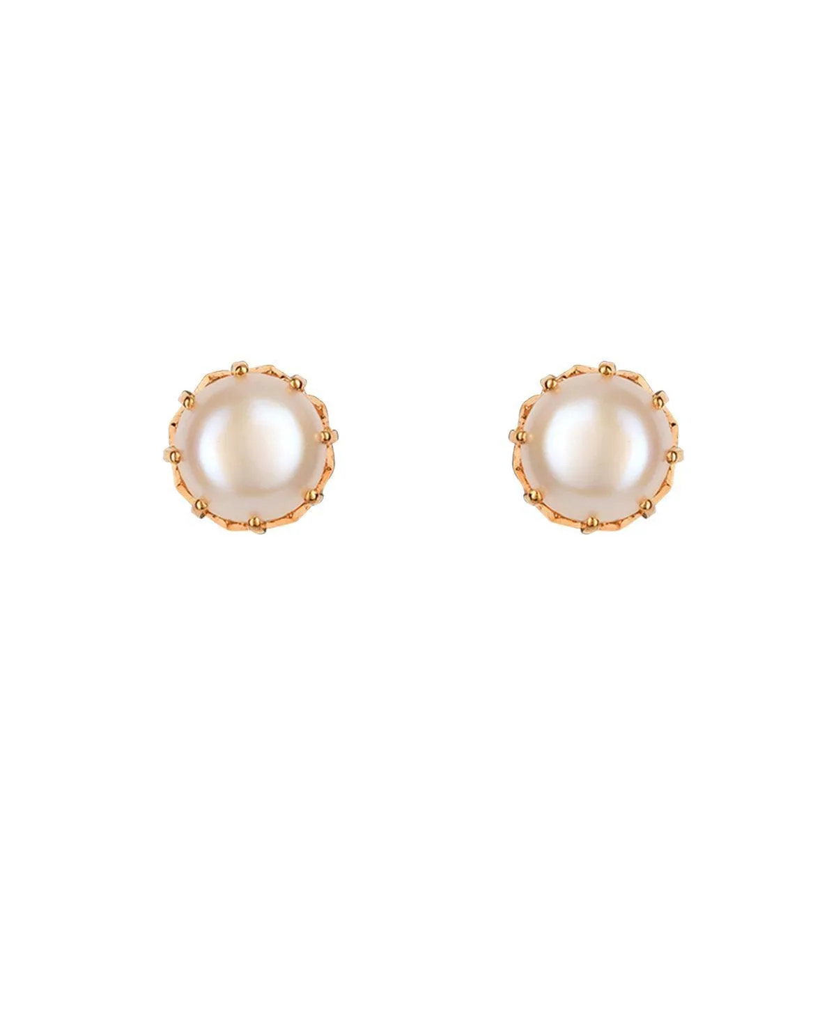 Classy White Stud Earrings