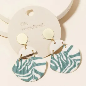 Clay Shell Drop Earrings | Teal