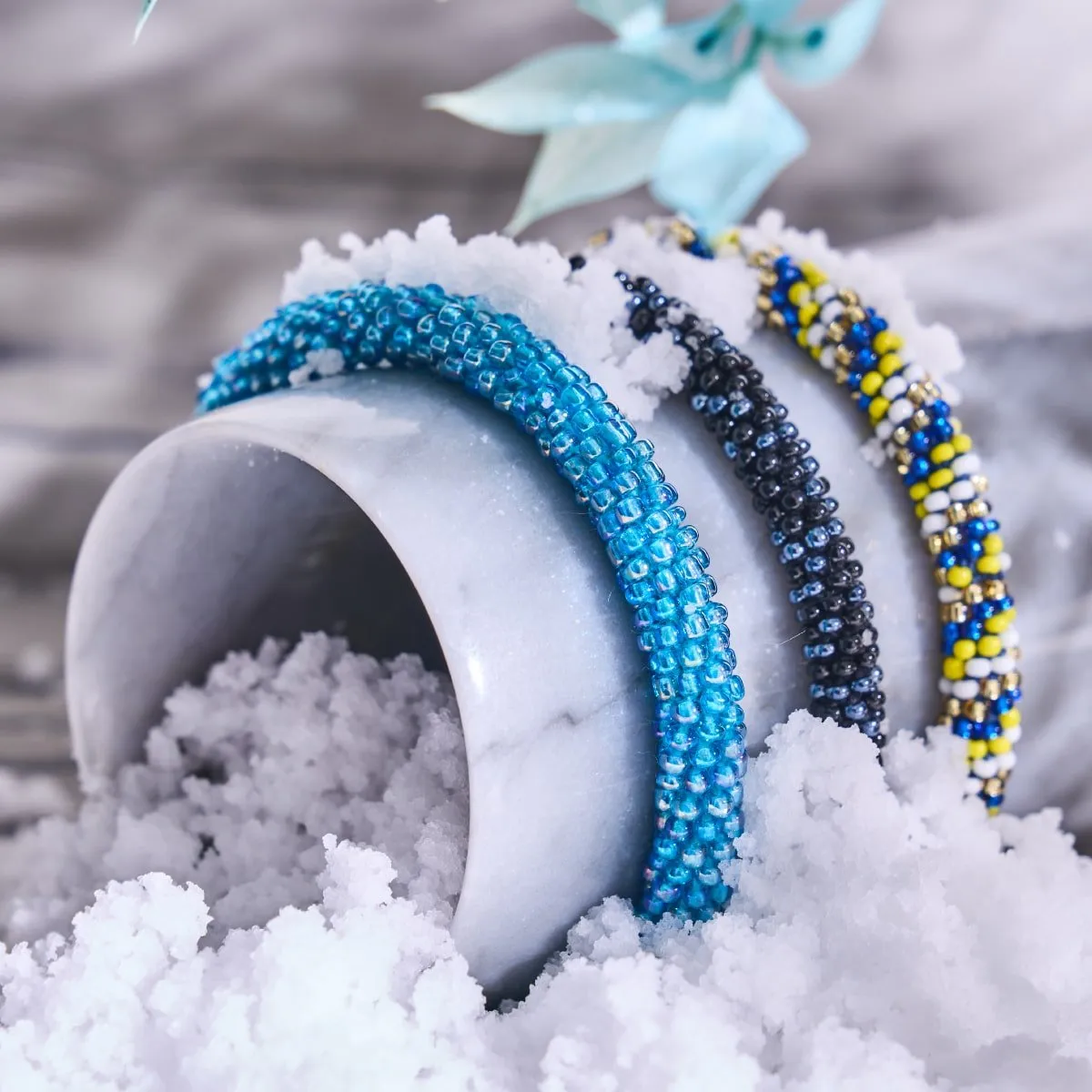 Cobalt  | Himalayan Glass Bead Bracelet