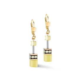 Coeur De Lion GeoCUBE® Iconic Mono Light Yellow Earrings