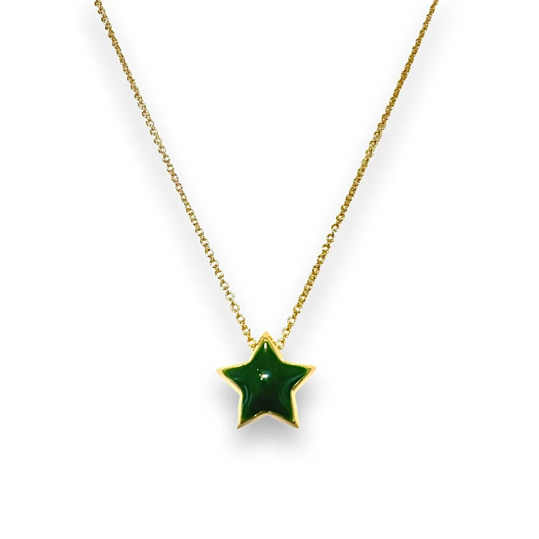 Color Star Puff Necklace