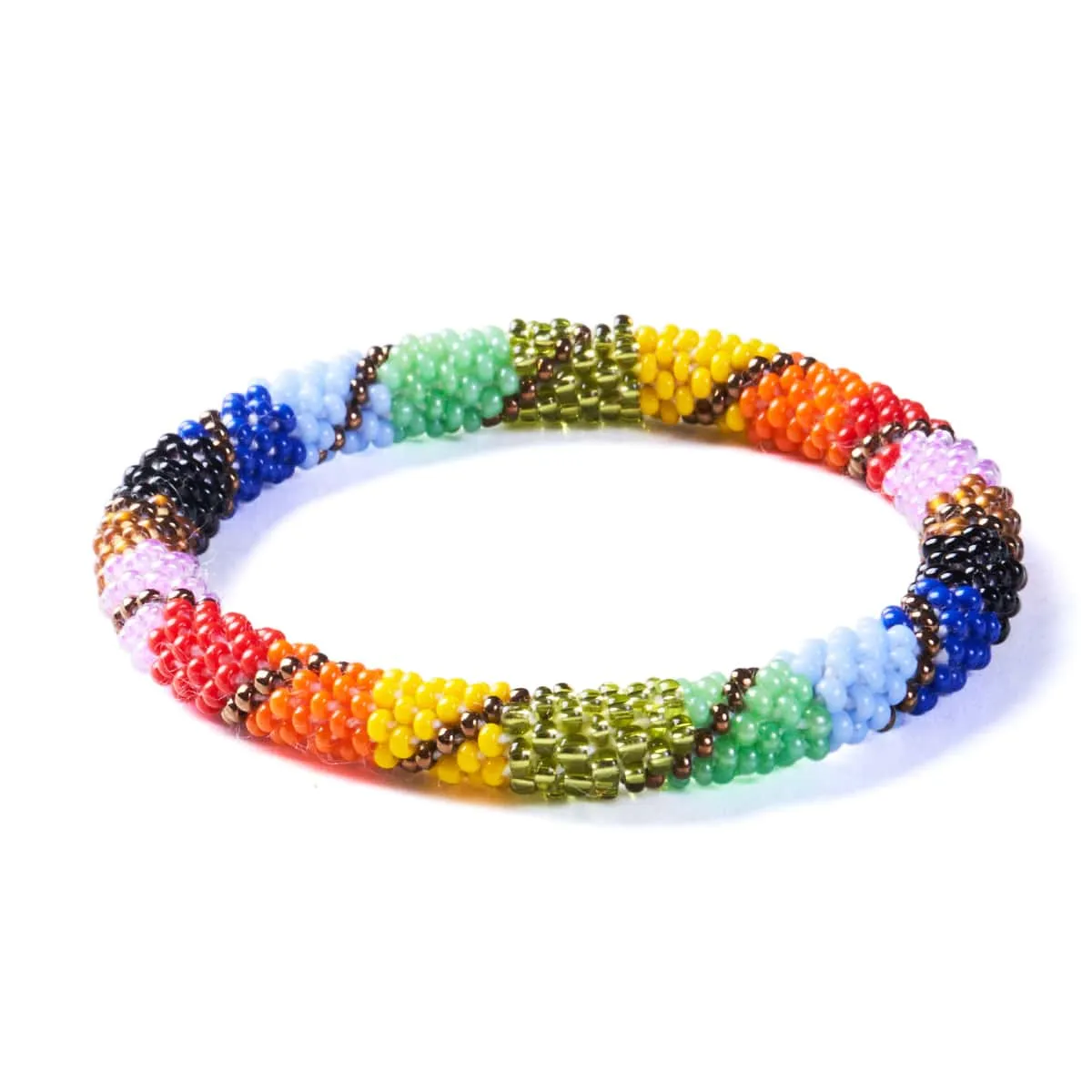 Color Wheel | Himalayan Glass Bead Bracelet