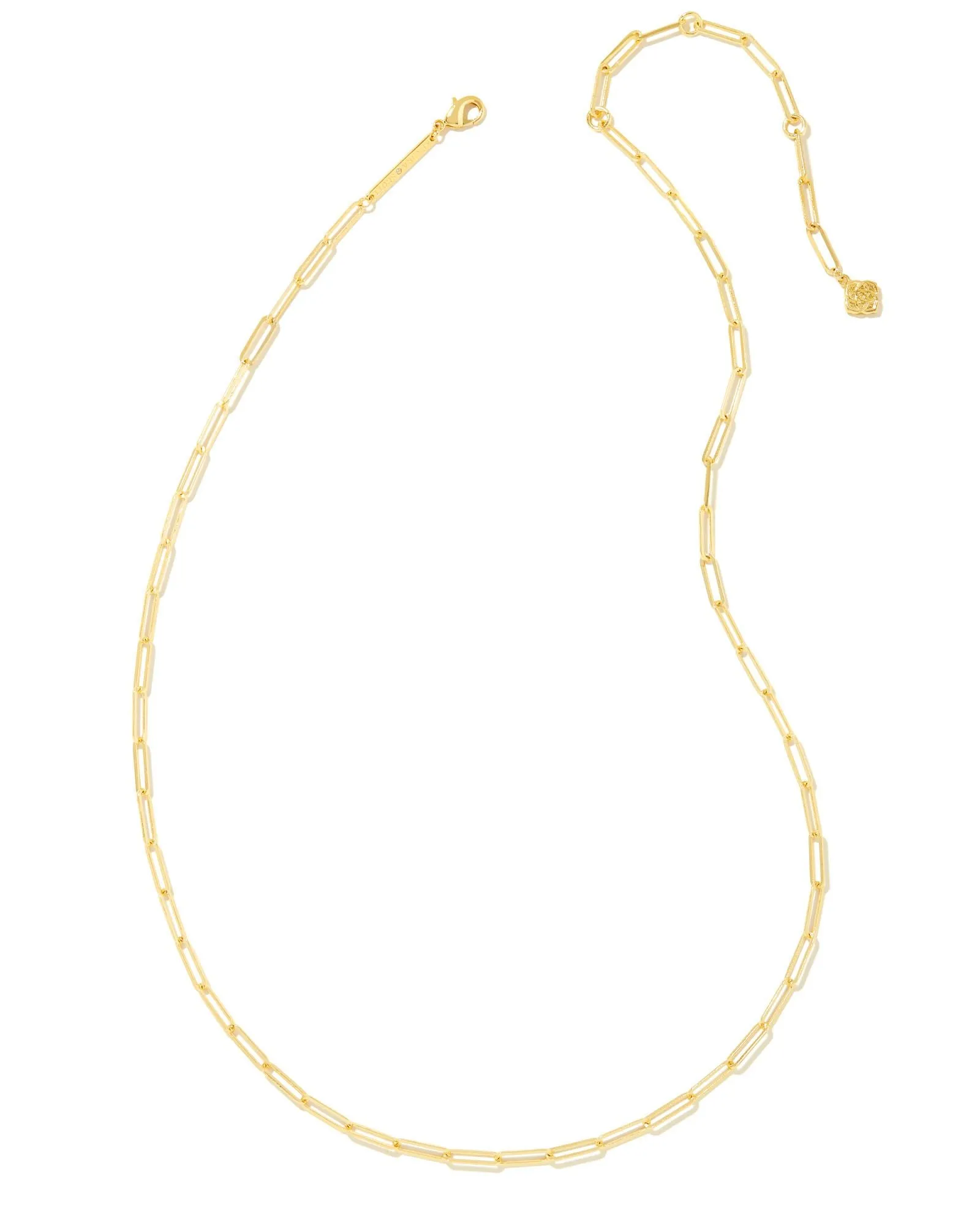 Courtney Paperclip Necklace in Gold Metal