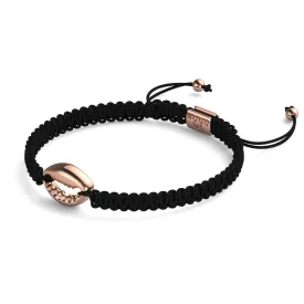 Cowrie Shell Black Macrame Bracelet | .925 Sterling Silver Rose Gold Vermeil