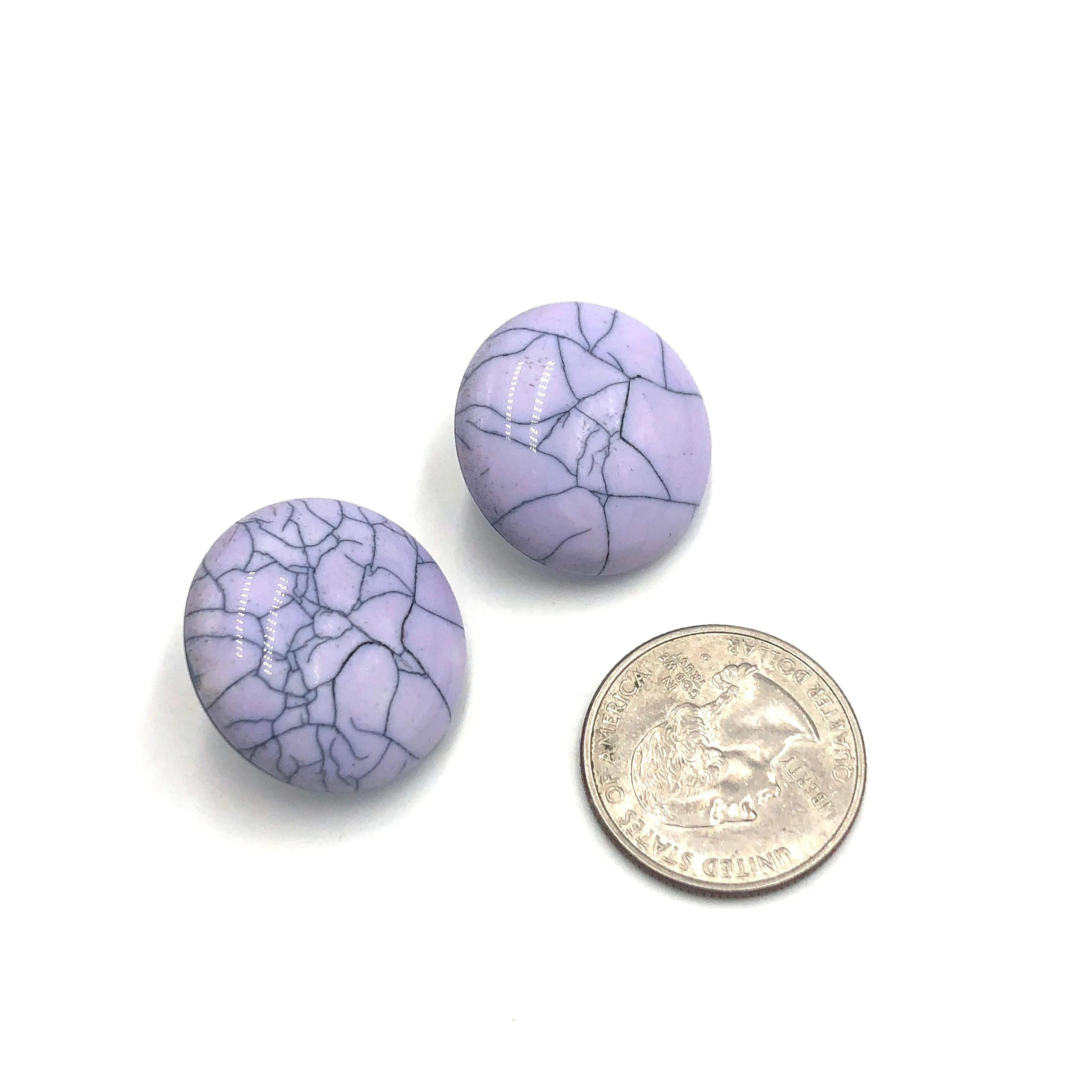 Crackle Retro Button Stud Earrings