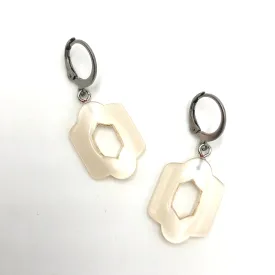 Cream Lattice Moonglow Cuff Drop Earrings *