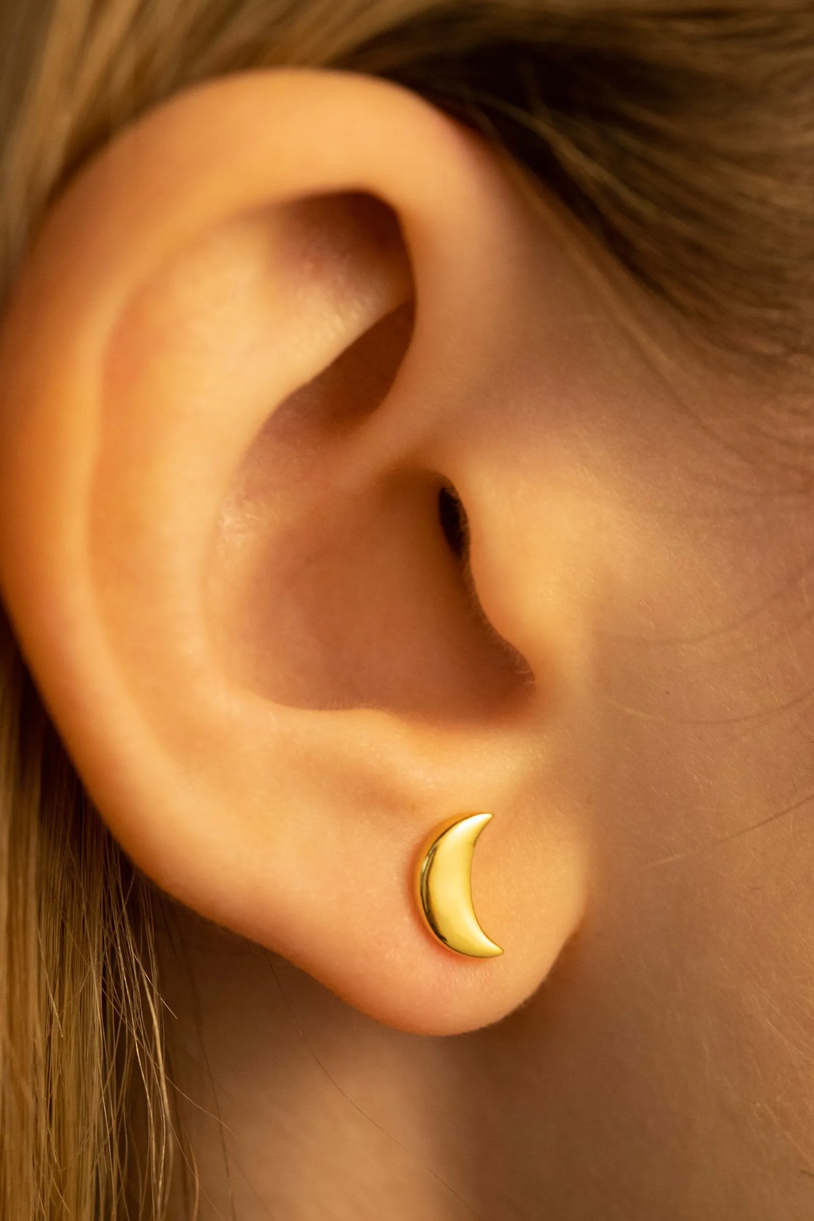 Crescent Stud Earrings