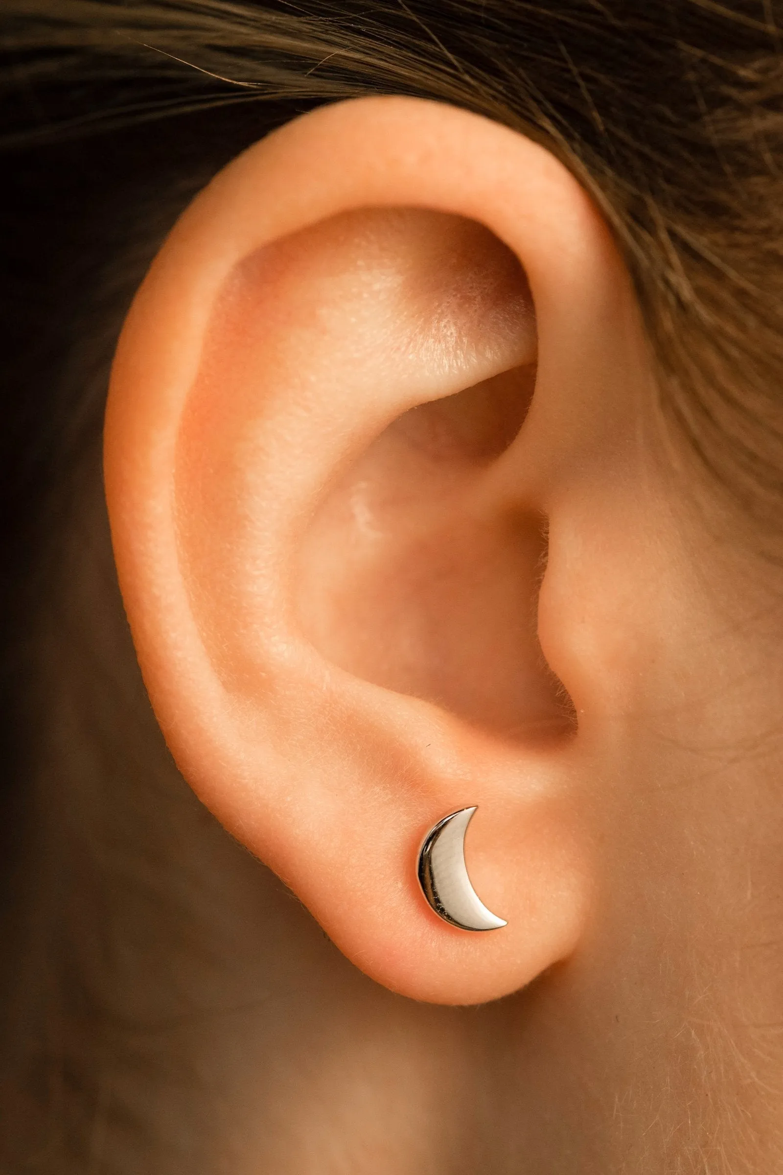 Crescent Stud Earrings