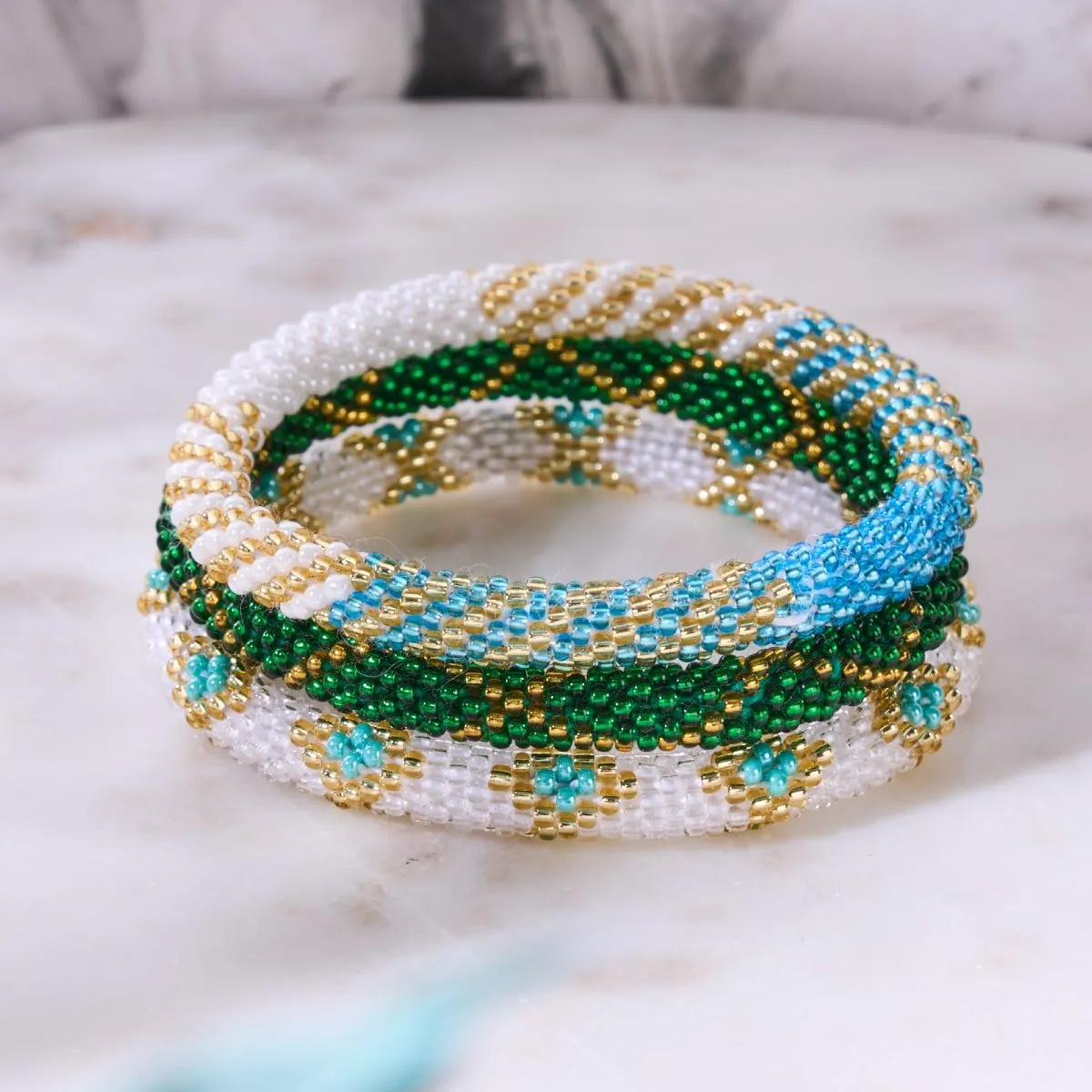 Crowning Glory | Himalayan Glass Bead Bracelet