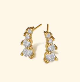 Crystal Angel Wings Stud Earring