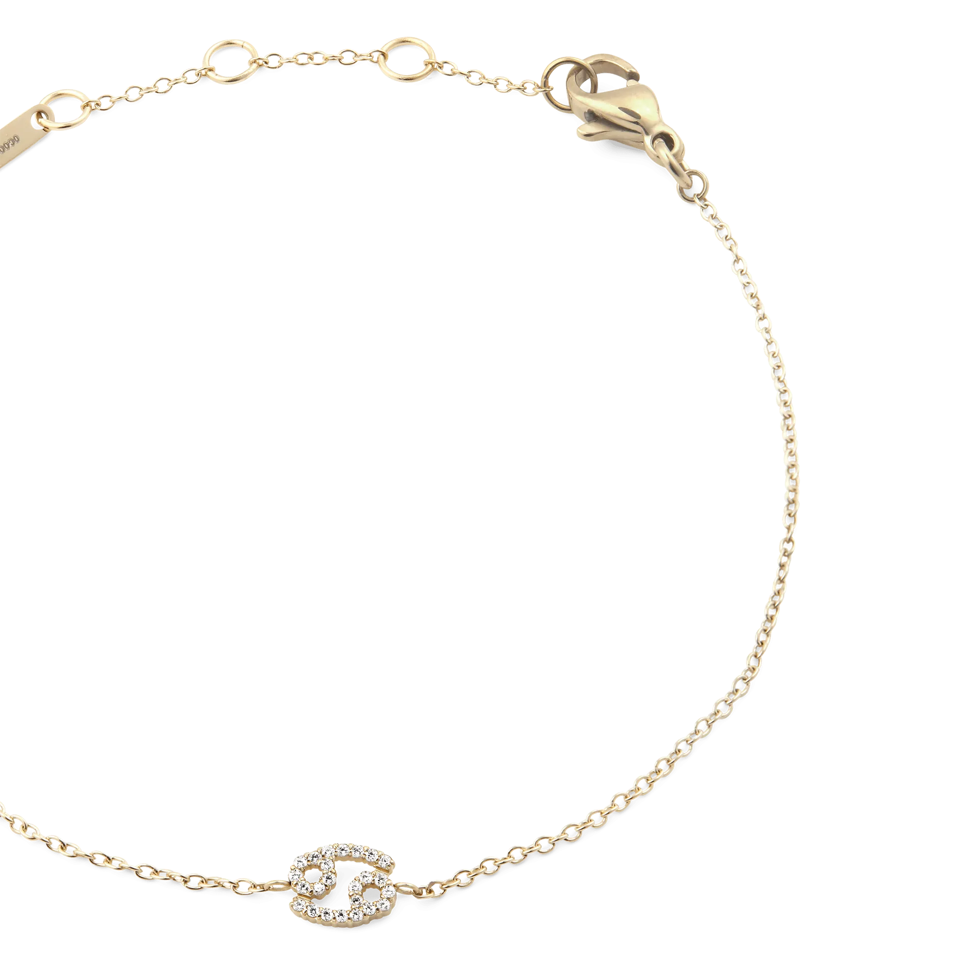 Crystal Zodiac Chain Bracelet Gold