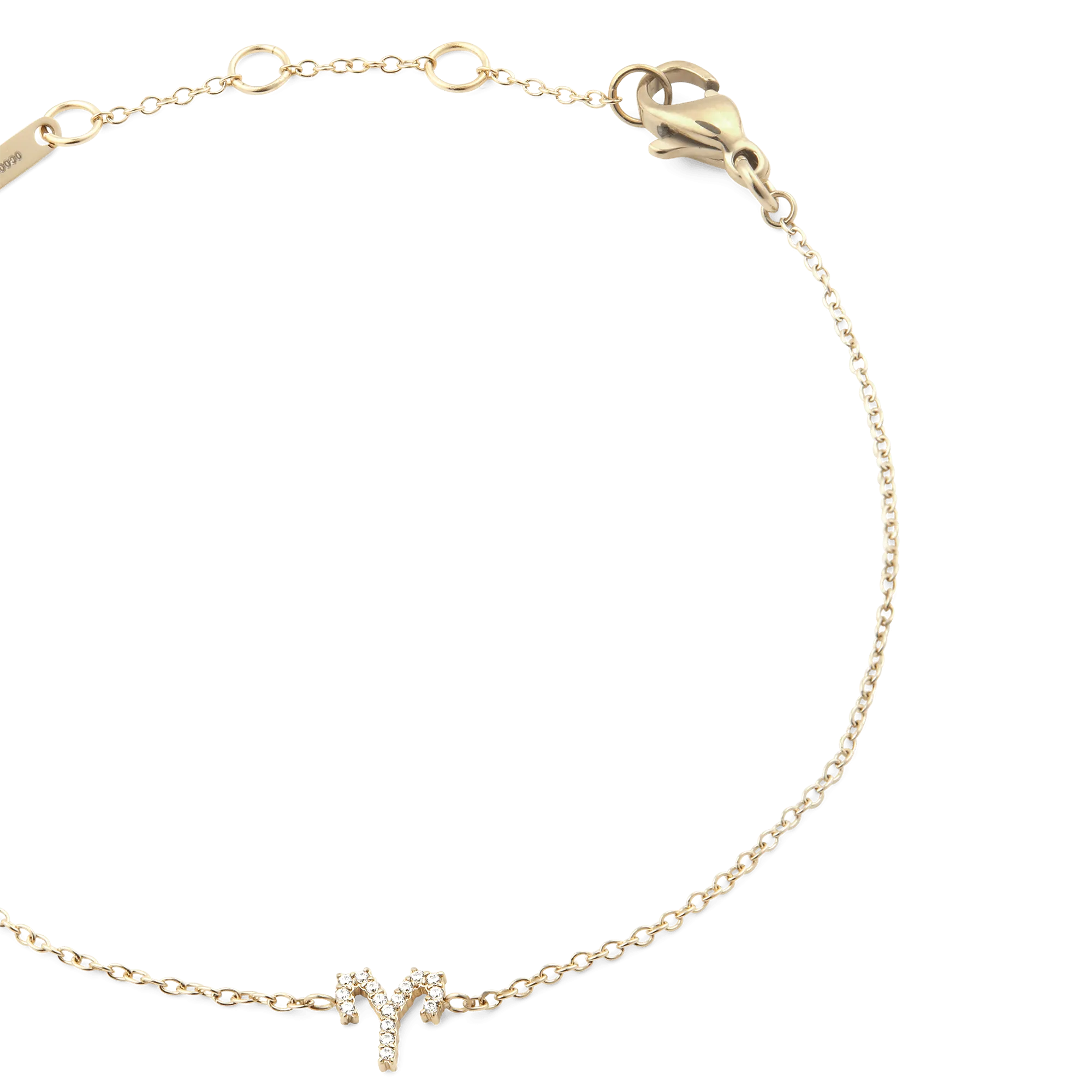 Crystal Zodiac Chain Bracelet Gold