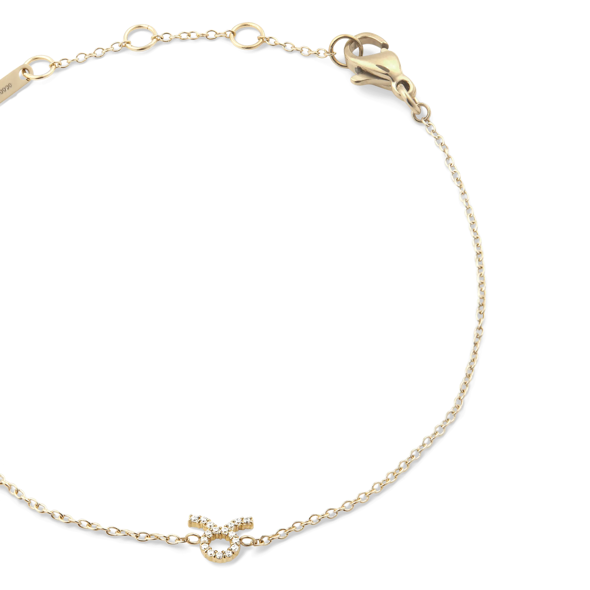 Crystal Zodiac Chain Bracelet Gold