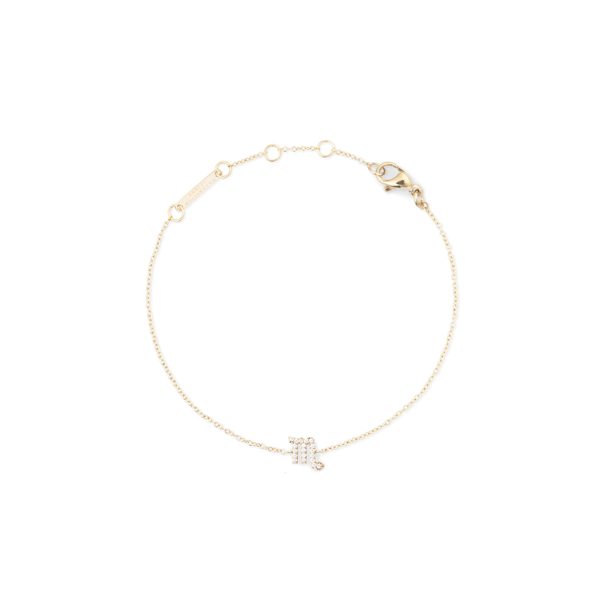 Crystal Zodiac Chain Bracelet Gold