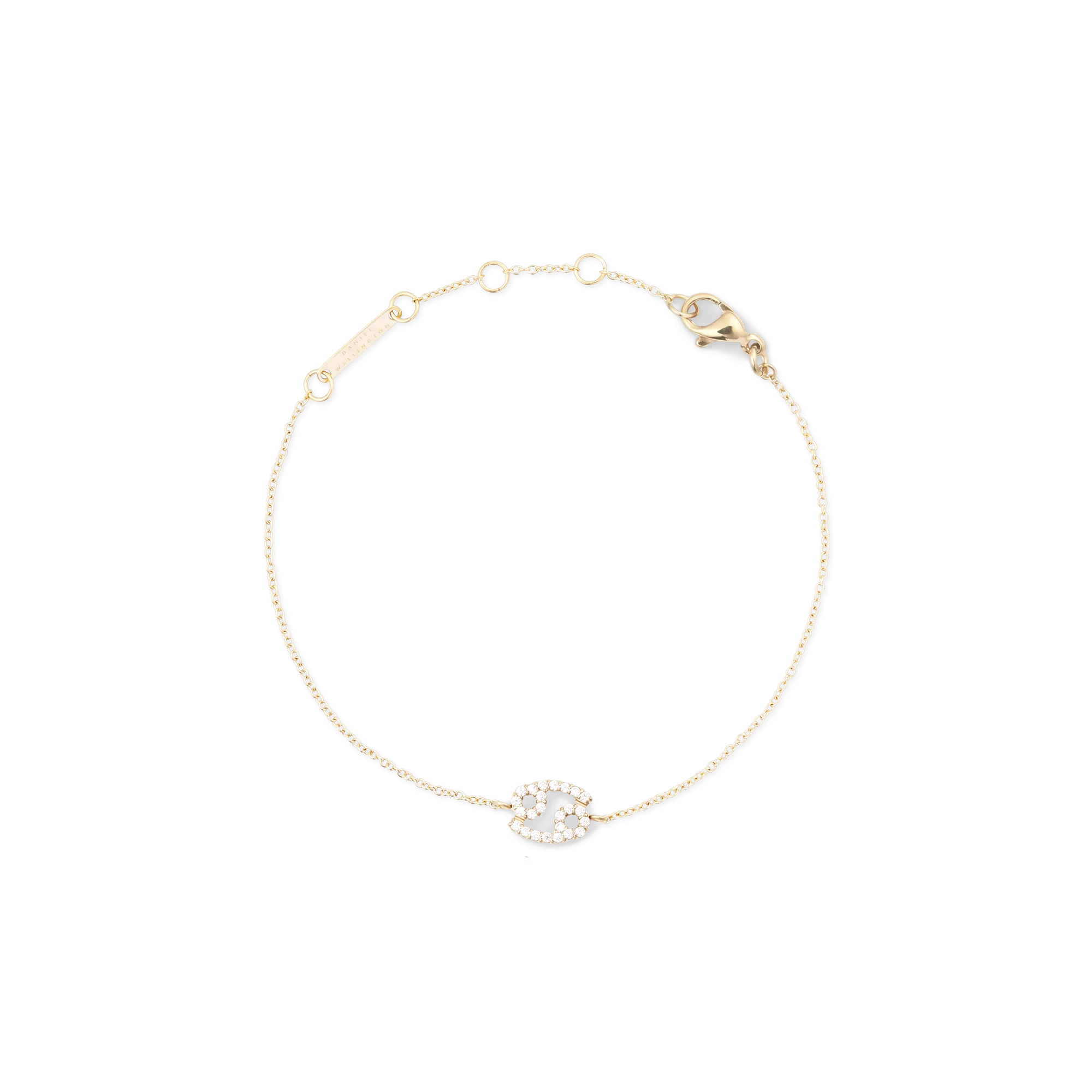 Crystal Zodiac Chain Bracelet Gold