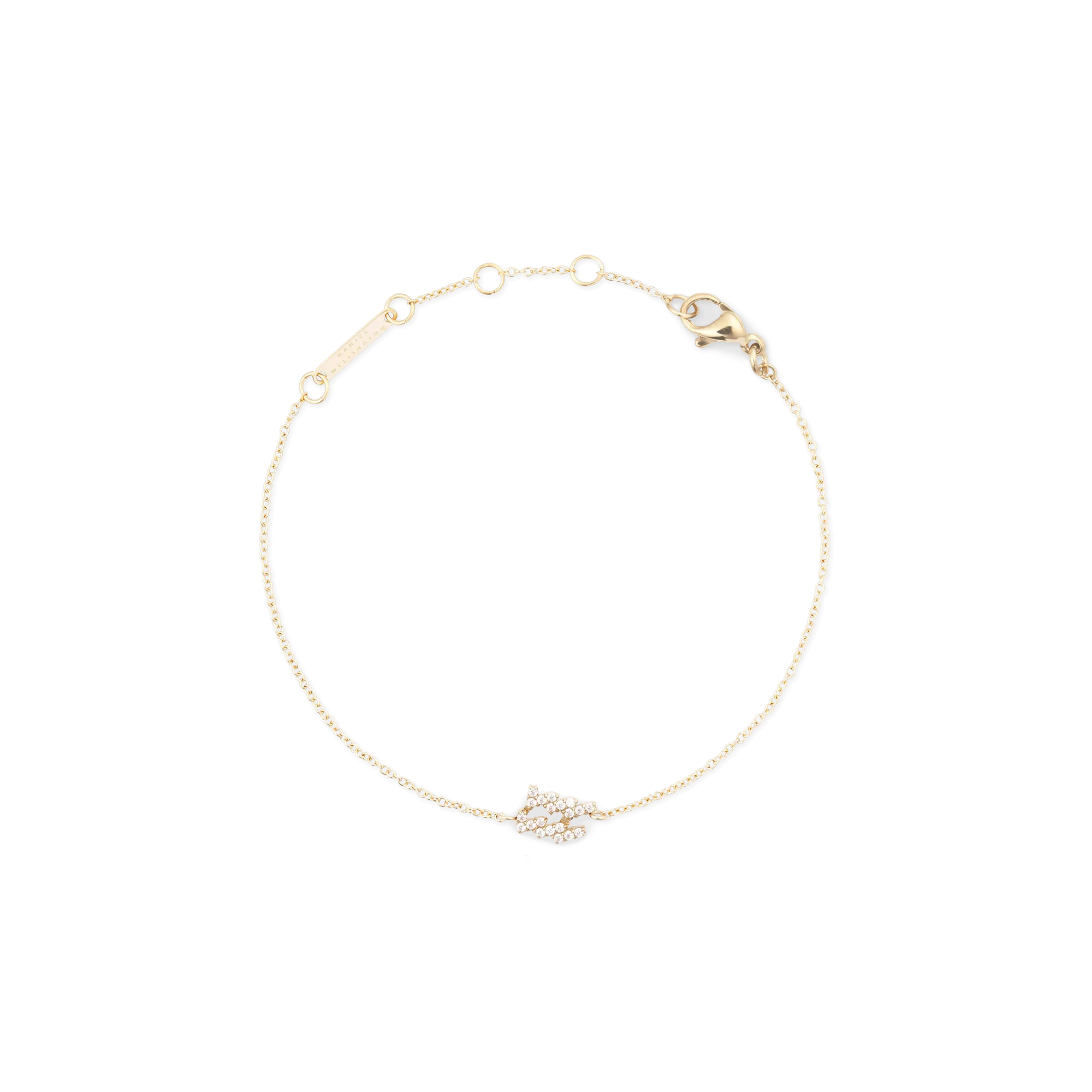 Crystal Zodiac Chain Bracelet Gold