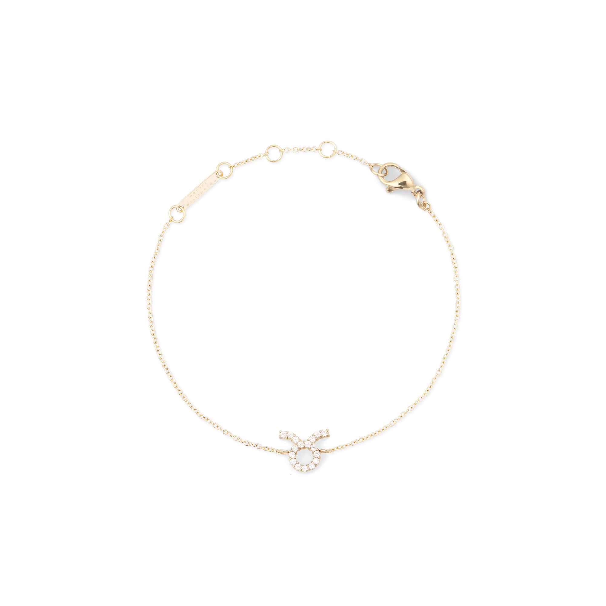 Crystal Zodiac Chain Bracelet Gold