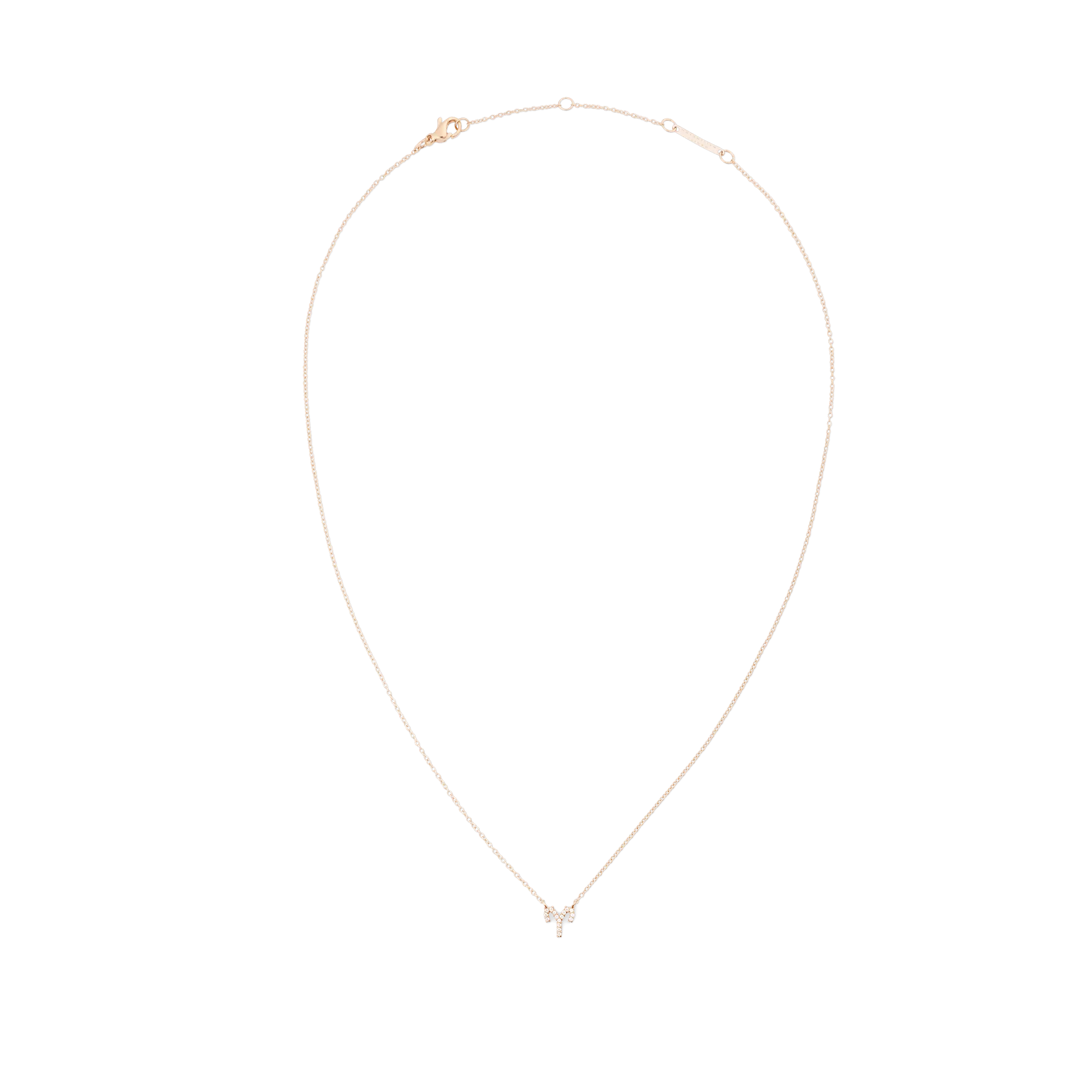 Crystal Zodiac Chain Necklace Rose Gold