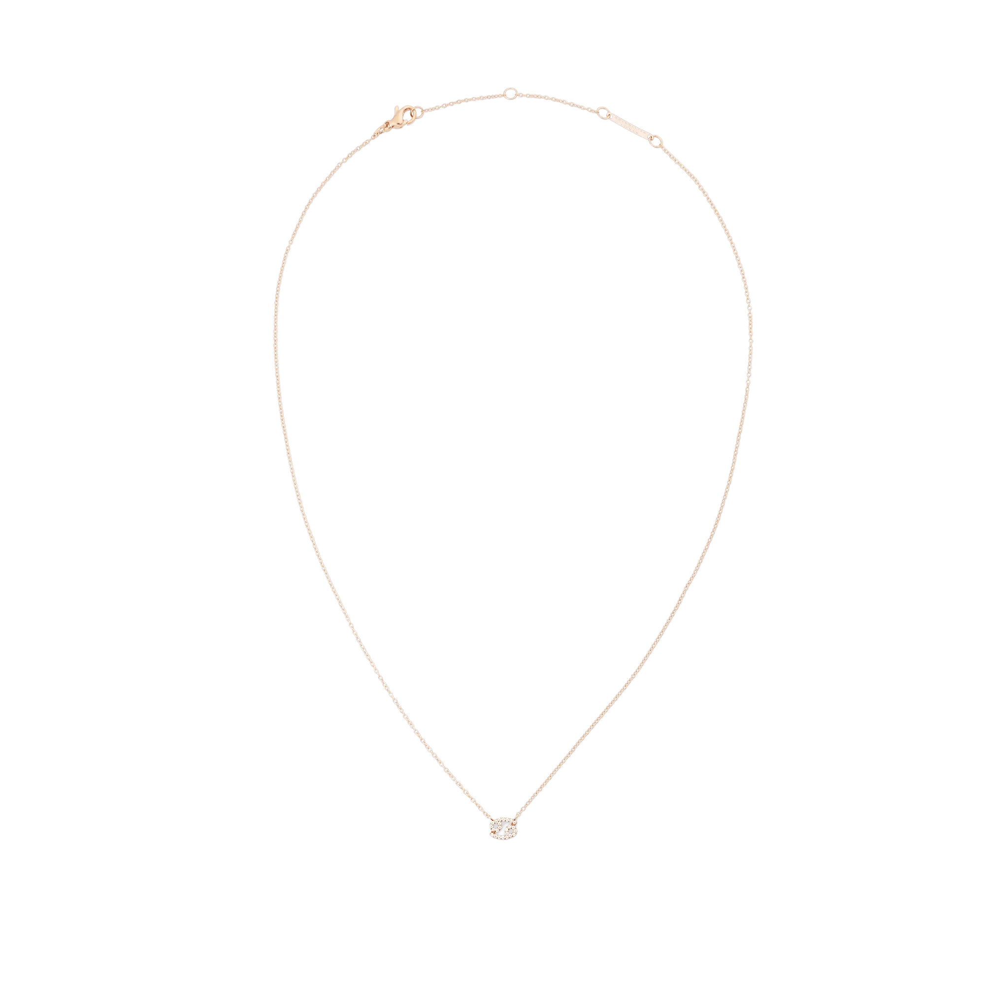 Crystal Zodiac Chain Necklace Rose Gold