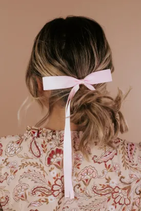 Dainty Bow Clip, Pink