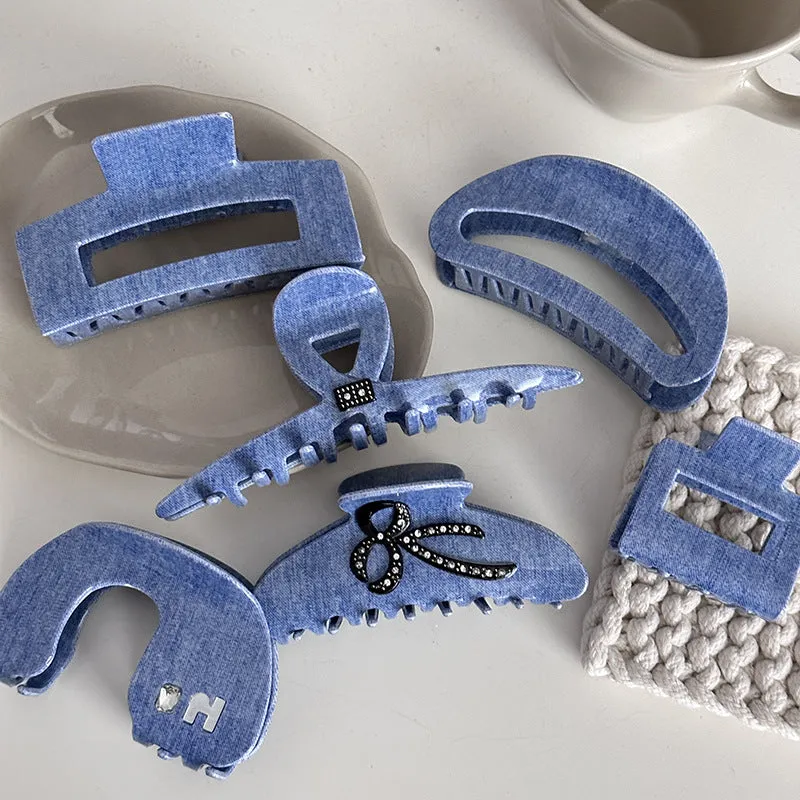 Denim Claw Clips