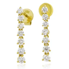 DIAMOND DROP EARRINGS IN 18K YELLOW GOLD