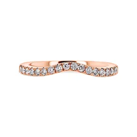 Diamond Wedding Band Curved 1/5 CTW 14k Rose Gold