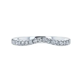 Diamond Wedding Band Curved 1/5 CTW 14k White Gold