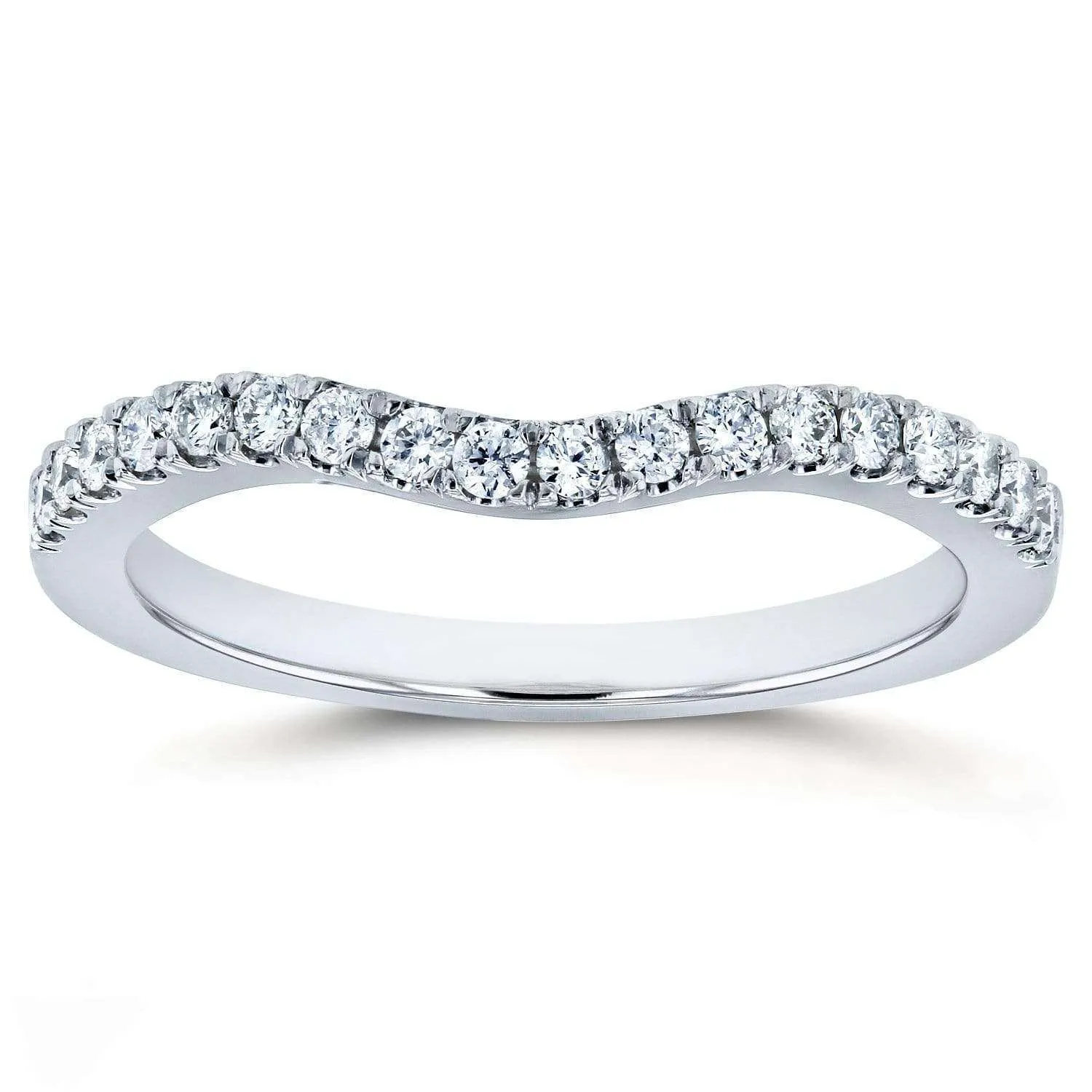 Diamond Wedding Band Curved 1/5 CTW 14k White Gold