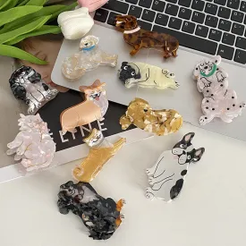 Dog Breed Hair Claw Clips