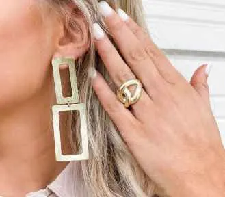 Double Rectangle Earrings