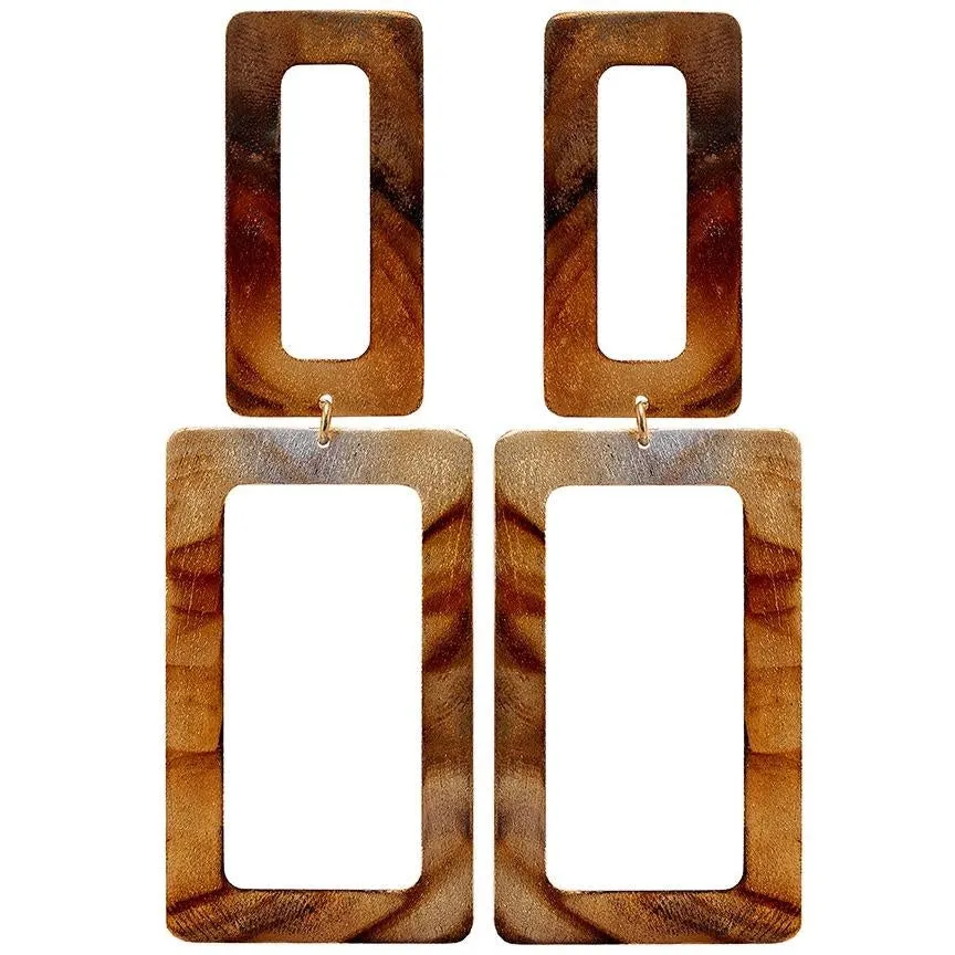 Double Rectangle Earrings