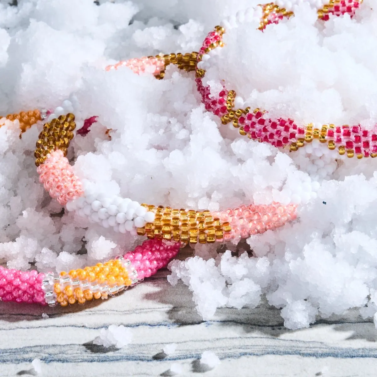 Eggnog | Himalayan Glass Bead Bracelet