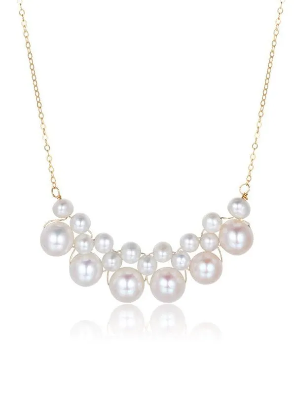 Embellished Series Pearl Cloud Necklace