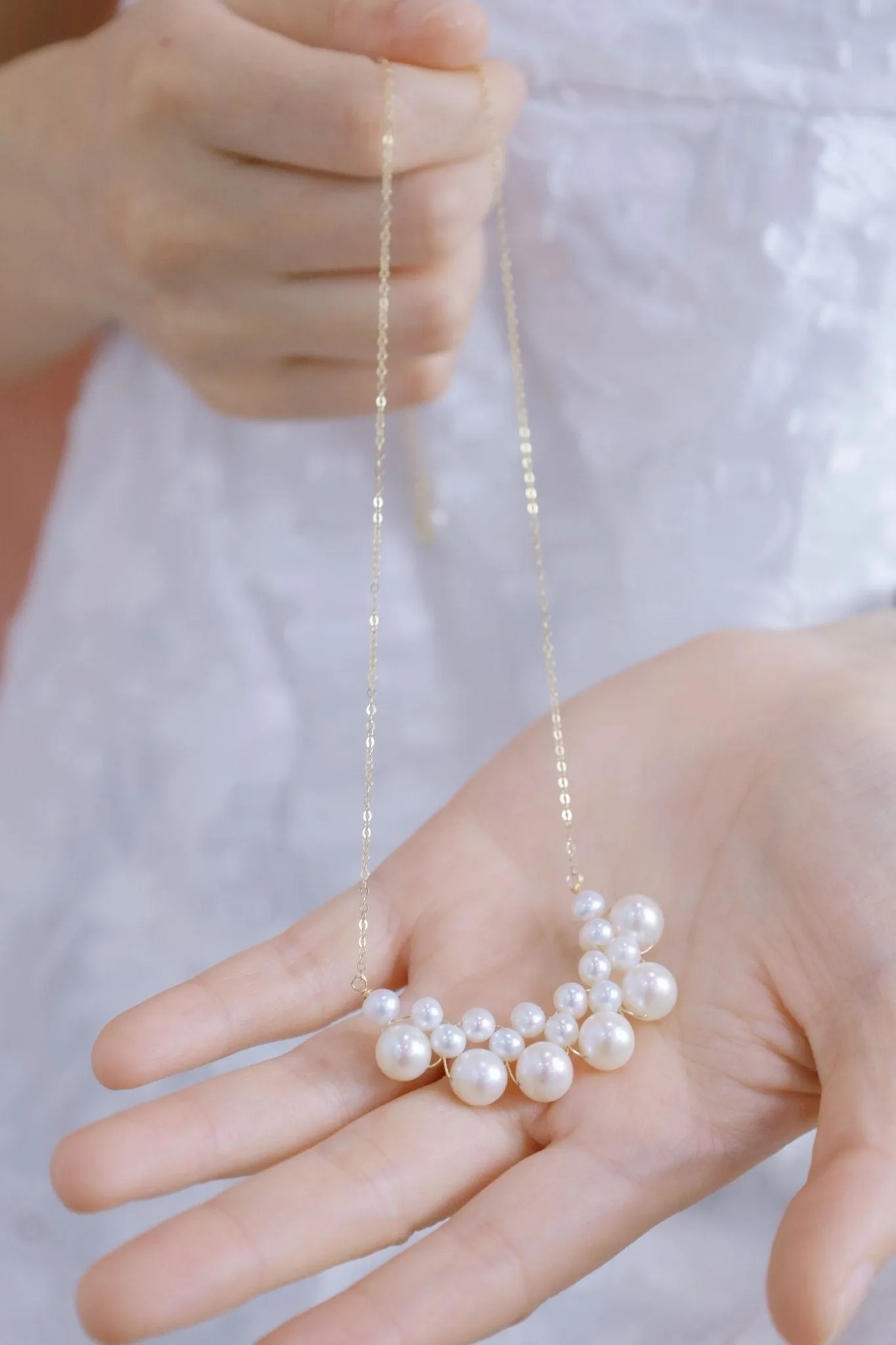 Embellished Series Pearl Cloud Necklace