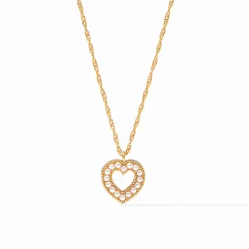 Esme Heart Pearl Solitaire Necklace