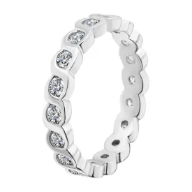 Eternity CZ White Gold Over Brass Ring / FSR0004