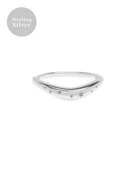 Evangeline Curved Ring - Sterling Silver